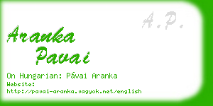 aranka pavai business card
